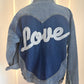 Veste en jean brodé | LOVE