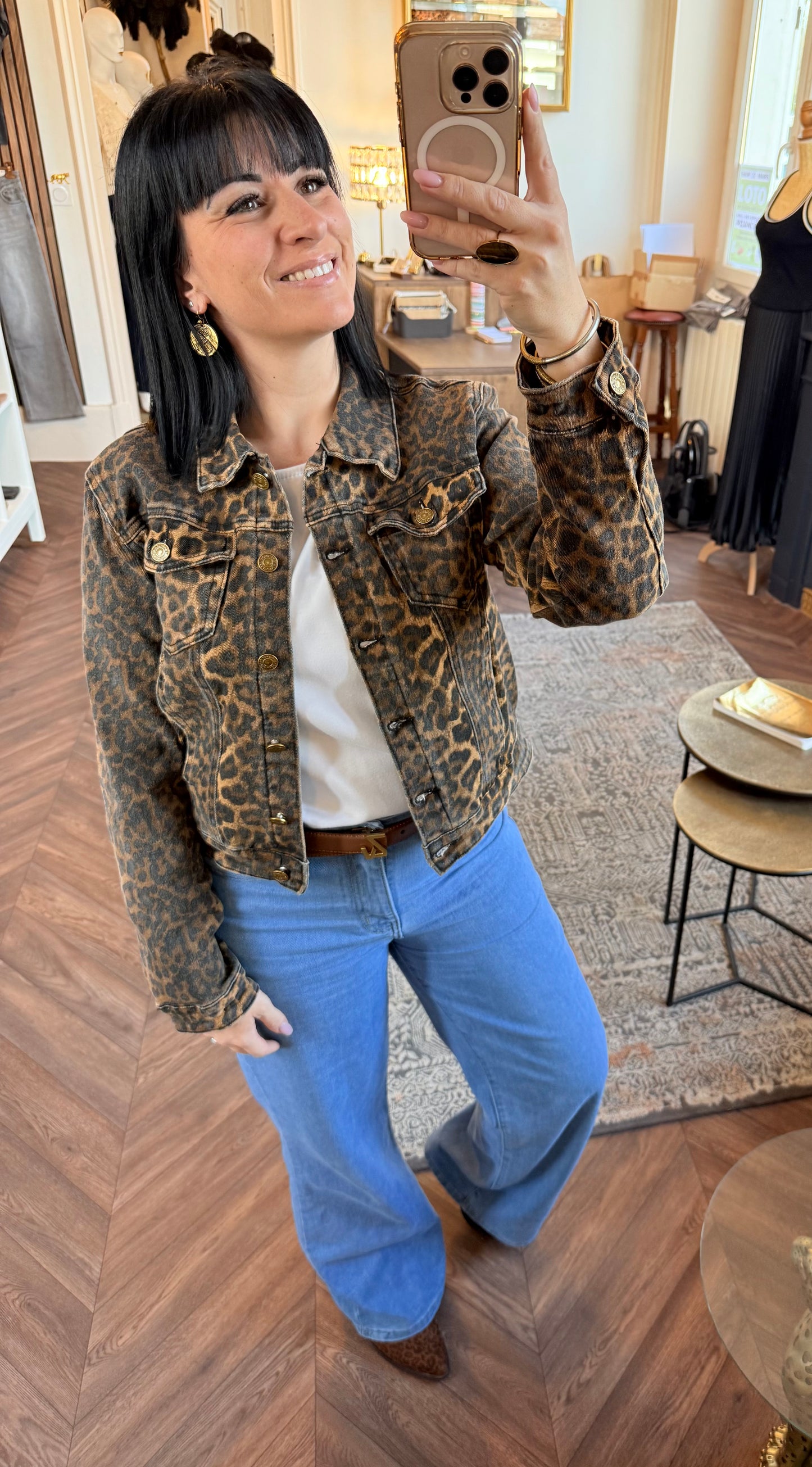 Veste en jean léopard 🐆 | FÉLINE