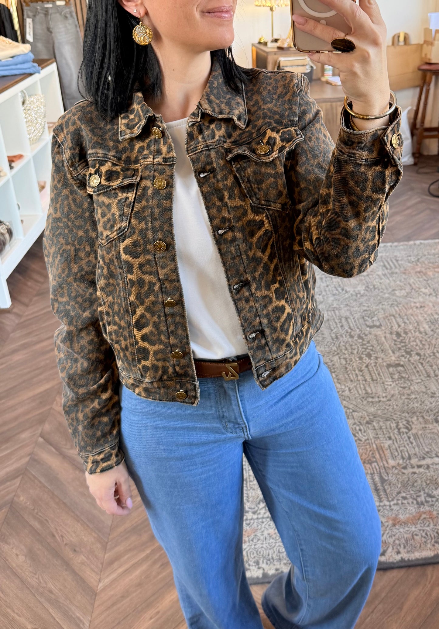 Veste en jean léopard 🐆 | FÉLINE