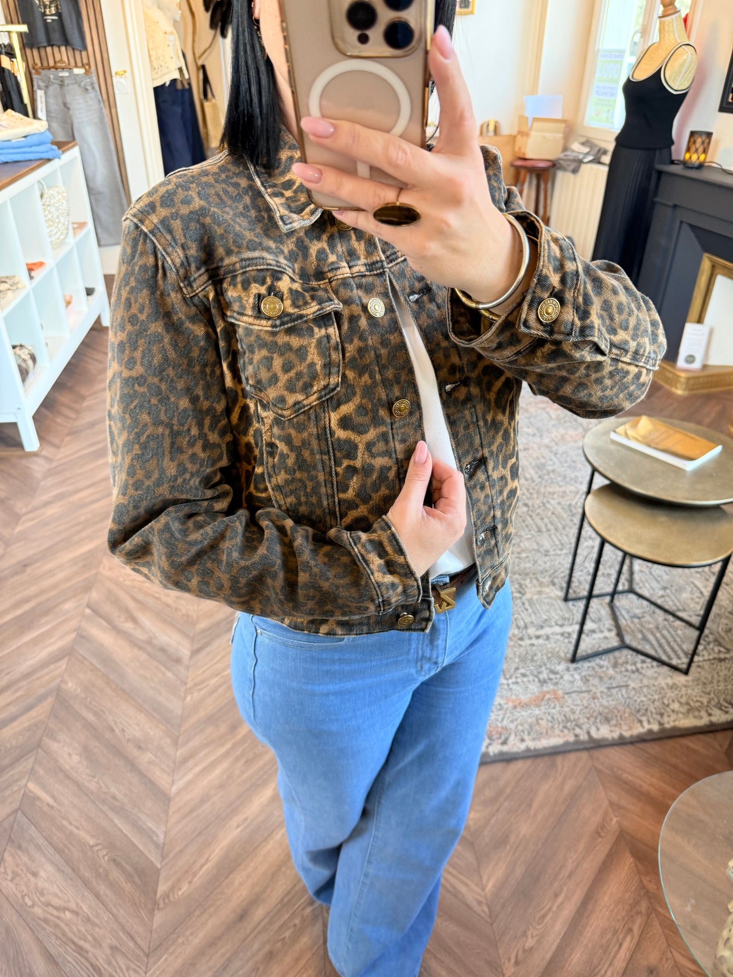 Veste en jean léopard 🐆 | FÉLINE