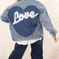 Veste en jean brodé | LOVE