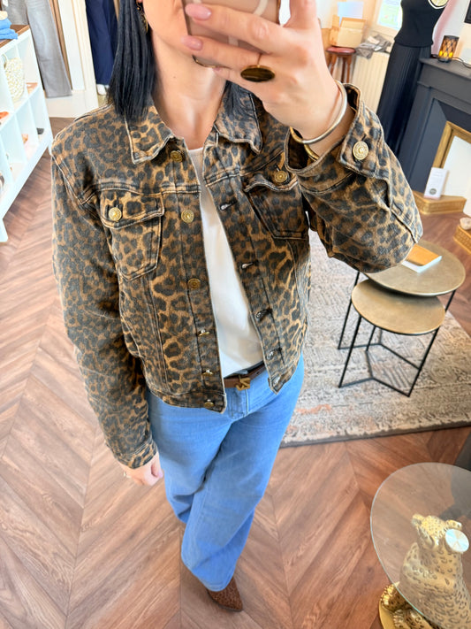 Veste en jean léopard 🐆 | FÉLINE